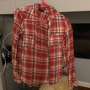 Red patterned flannel